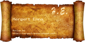 Hergert Enna névjegykártya
